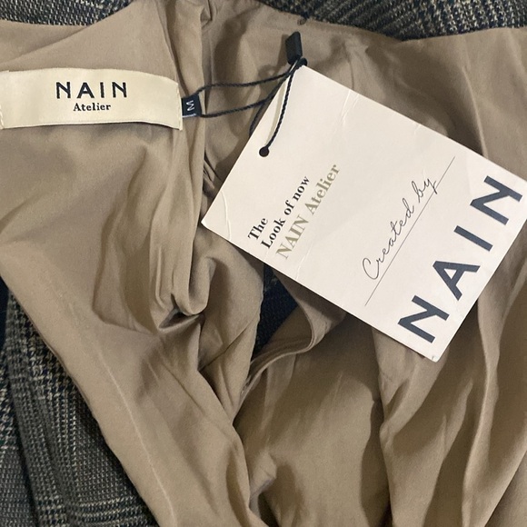 Nain Atelier handmade Plaid Brown Dress women M luxury academia Y2K event formal - Picture 8 of 10